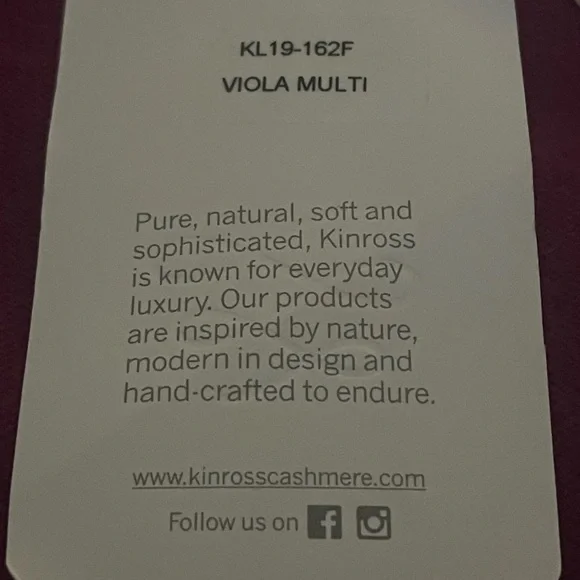 New! Kinross Cashmere Women's Purple /grey
Sweater size XL - Picture 10 of 13